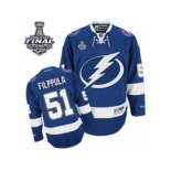 nhl jerseys tampa bay lightning #51 filppula blue[2015 stanley cup]