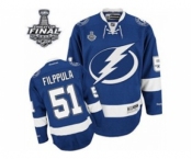 nhl jerseys tampa bay lightning #51 filppula blue[2015 stanley cup]