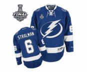 nhl jerseys tampa bay lightning #6 stralman blue[2015 stanley cup]