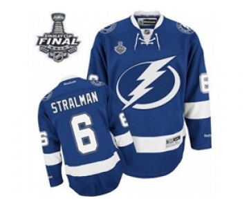 nhl jerseys tampa bay lightning #6 stralman blue[2015 stanley cup]