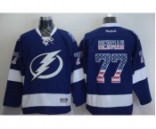 nhl jerseys tampa bay lightning #77 hedman blue[national flag version]