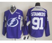 nhl jerseys tampa bay lightning #91 Steven Stamkos purple