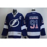 nhl jerseys tampa bay lightning #91 stamkos blue[national flag version][patch C]