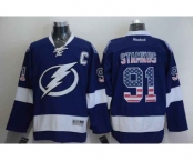 nhl jerseys tampa bay lightning #91 stamkos blue[national flag version][patch C]