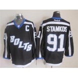 nhl jerseys tampa bay lightning #91 steven stamkos black