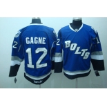 nhl tampa bay lightning #12 gagne blue(bolts