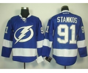 nhl tampa bay lightning #91 stamkos blue