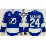 youth nhl jerseys tampa bay lightning #24 callahan blue[2015 stanley cup]