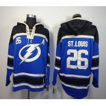 nhl jerseys tampa bay lightning #26 st.louis blue[pullover hooded sweatshirt]