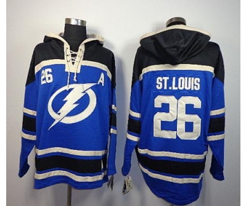 nhl jerseys tampa bay lightning #26 st.louis blue[pullover hooded sweatshirt]