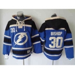 nhl jerseys tampa bay lightning #30 bishop blue-black[pullover hooded sweatshirt]