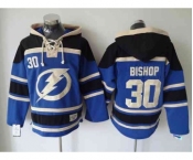 nhl jerseys tampa bay lightning #30 bishop blue-black[pullover hooded sweatshirt]