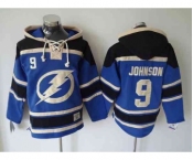 nhl jerseys tampa bay lightning #9 johnson blue-black[pullover hooded sweatshirt][johnson]