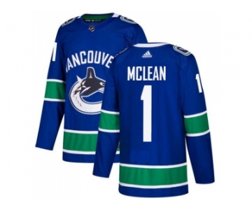 Adidas Vancouver Canucks #1 Kirk Mclean Blue Home Authentic Stitched NHL Jersey