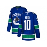 Adidas Vancouver Canucks #10 Pavel Bure Blue Home Authentic Stitched NHL Jerse