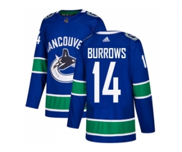 Adidas Vancouver Canucks #14 Alex Burrows Blue Home Authentic Stitched NHL Jersey