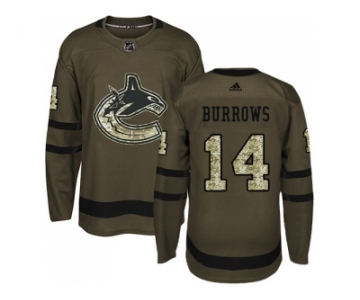 Adidas Vancouver Canucks #14 Alex Burrows Green Salute to Service Stitched NHL Jersey