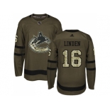 Adidas Vancouver Canucks #16 Trevor Linden Green Salute to Service Stitched NHL Jersey