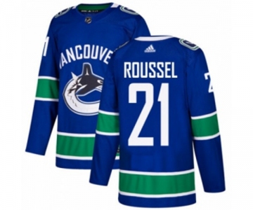 Adidas Vancouver Canucks #21 Antoine Roussel Authentic Blue Home NHL Jersey