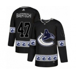 Adidas Vancouver Canucks #47 Sven Baertschi Authentic Black Team Logo Fashion NHL Jersey