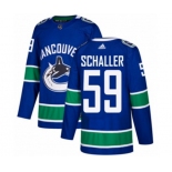 Adidas Vancouver Canucks #59 Tim Schaller Authentic Blue Home NHL Jersey