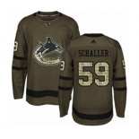 Adidas Vancouver Canucks #59 Tim Schaller Authentic Green Salute to Service NHL Jersey