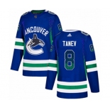 Adidas Vancouver Canucks #8 Christopher Tanev Authentic Blue Drift Fashion NHL Jersey