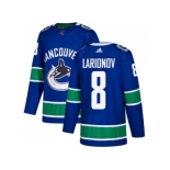 Adidas Vancouver Canucks #8 Igor Larionov Blue Home Authentic Stitched NHL Jersey