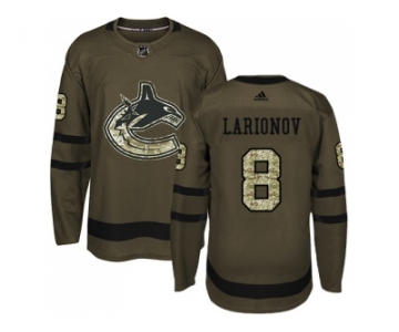 Adidas Vancouver Canucks #8 Igor Larionov Green Salute to Service Stitched NHL Jersey