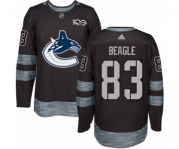 Adidas Vancouver Canucks #83 Jay Beagle Authentic Black 1917-2017 100th Anniversary NHL Jersey