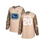 Men Adidas Vancouver Canucks #20 Brandon Sutter Camo Authentic 2017 Veterans Day Stitched NHL Jersey