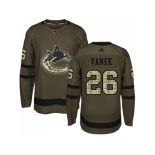 Men Adidas Vancouver Canucks #26 Thomas Vanek Green Salute to Service Stitched NHL Jersey