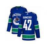 Men Adidas Vancouver Canucks #42 Alex Burmistrov Blue Home Authentic Stitched NHL Jersey