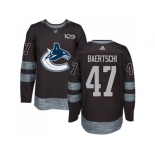 Men Adidas Vancouver Canucks #47 Sven Baertschi Black 1917-2017 100th Anniversary Stitched NHL Jersey