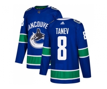 Men Adidas Vancouver Canucks #8 Christopher Tanev Blue Home Authentic Stitched NHL Jersey