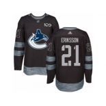 Men's Adidas Vancouver Canucks #21 Loui Eriksson Authentic Black 1917-2017 100th Anniversary NHL Jersey