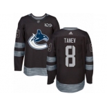 Men's Adidas Vancouver Canucks #8 Christopher Tanev Authentic Black 1917-2017 100th Anniversary NHL Jersey