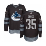 Men's Canucks #35 Thatcher Demko Black 1917-2017 100th Anniversary Stitched Hockey Jersey