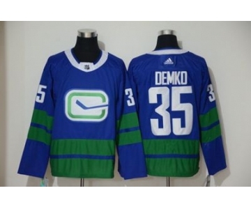 Men's Canucks #40 Elias Pettersson Blue Alternate Authentic Stitched Hockey Jersey