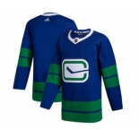 Men's Canucks Blank Blue Alternate Authentic Stitched Hockey Jersey