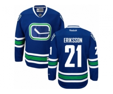 Men's Reebok Vancouver Canucks #21 Loui Eriksson Authentic Royal Blue Third NHL Jersey