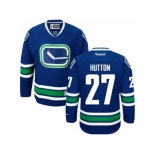 Men's Reebok Vancouver Canucks #27 Ben Hutton Authentic Royal Blue Third NHL Jersey