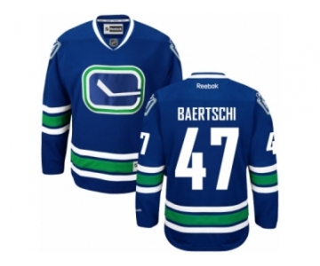 Men's Reebok Vancouver Canucks #47 Sven Baertschi Authentic Royal Blue Third NHL Jersey