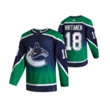 Men's Vancouver Canucks #18 Jake Virtanen Green 2020-21 Reverse Retro Alternate Hockey Jersey