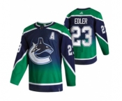 Men's Vancouver Canucks #23 Alexander Edler Green 2020-21 Reverse Retro Alternate Hockey Jersey