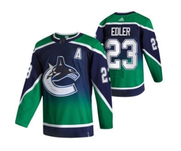 Men's Vancouver Canucks #23 Alexander Edler Green 2020-21 Reverse Retro Alternate Hockey Jersey