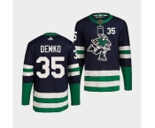 Men's Vancouver Canucks #35 Thatcher Demko Navy 2022 Reverse Retro Stitched Jersey