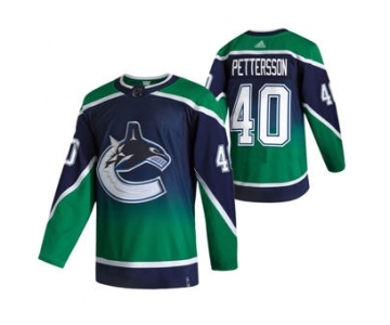 Men's Vancouver Canucks #40 Elias Pettersson Green 2020-21 Reverse Retro Alternate Hockey Jersey