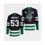 Men's Vancouver Canucks #53 Bo Horvat Navy 2022 Reverse Retro Stitched Jersey