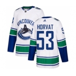 Men's Vancouver Canucks #53 Bo Horvat White Road Stitched Hockey Jersey